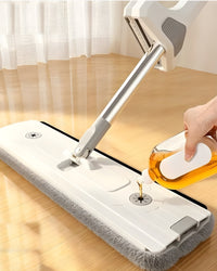 Self-Wringing Flat Mop with 2 Pads